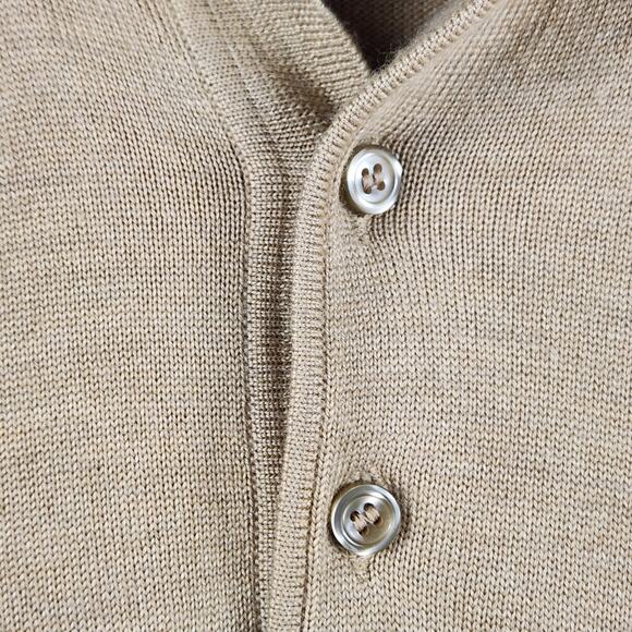 Gran Sasso Made in Italy Wool/Silk/Cashmere Luxury Knit Polo Sweater Men SZ M/L - Picture 6 of 16